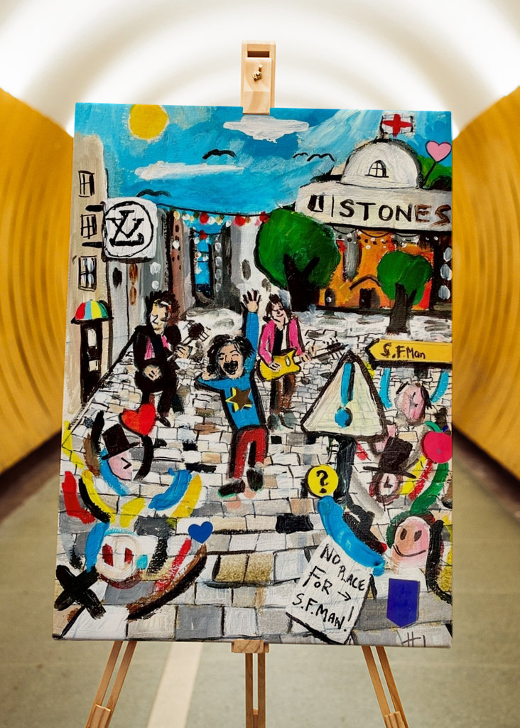 Homme combattant de rue 