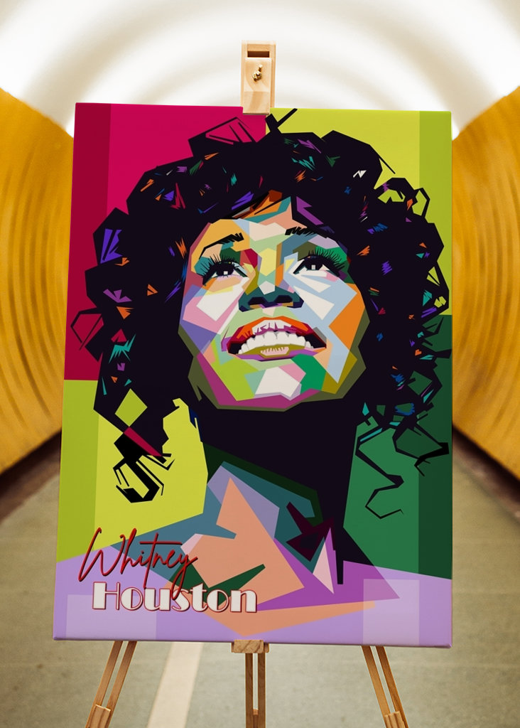 Whitney Houston wpap pop art