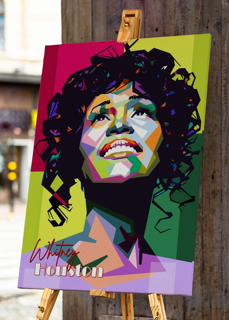 Whitney Houston wpap pop art