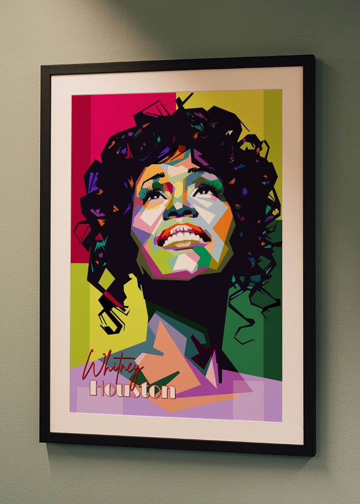 Whitney Houston wpap pop art