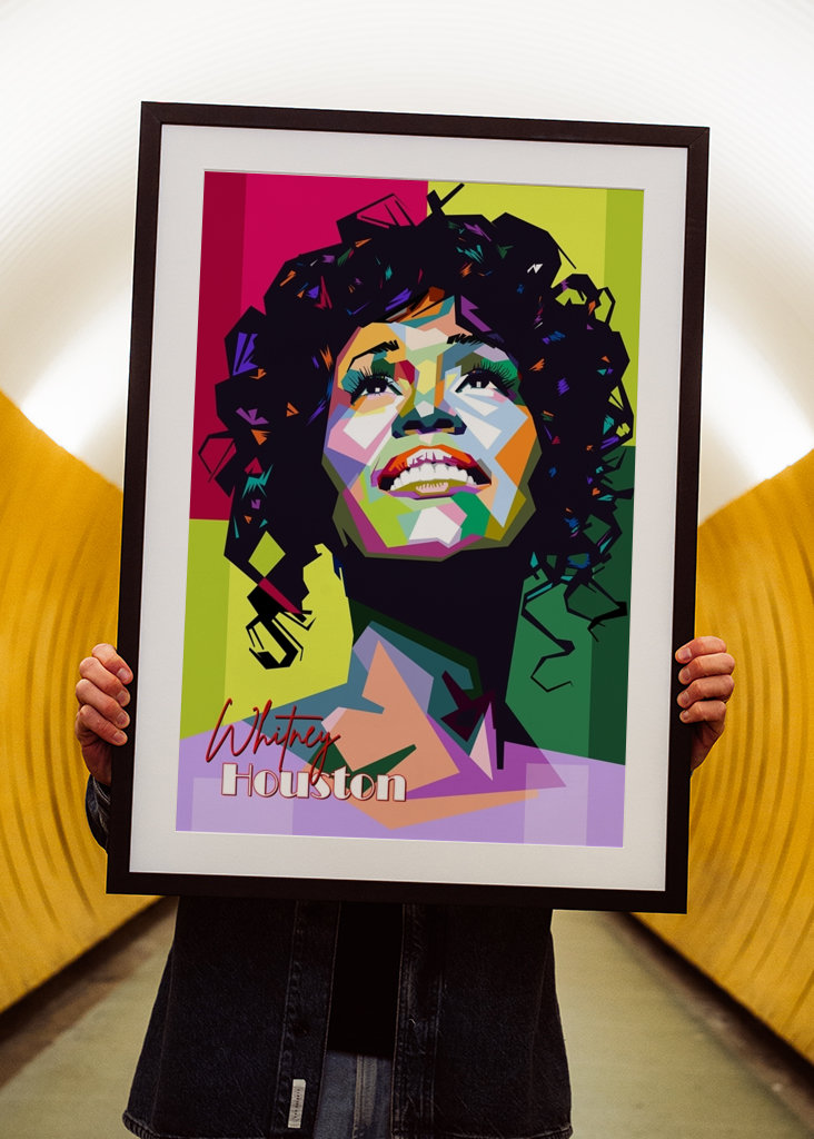 Whitney Houston wpap pop art