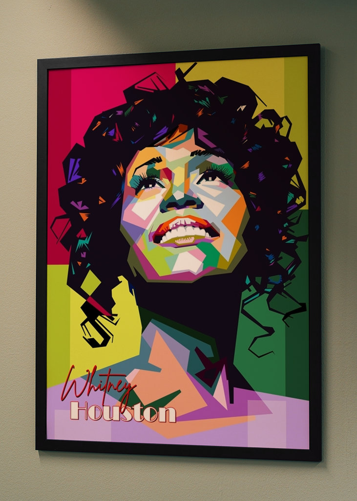 Whitney Houston wpap pop art