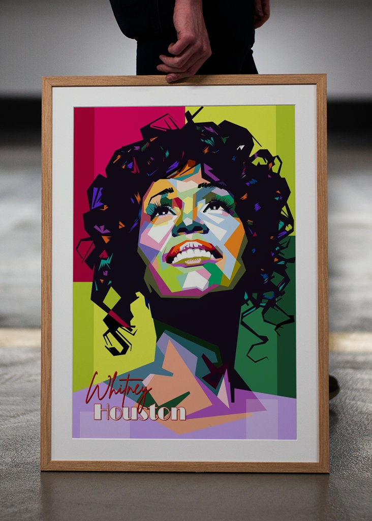 Whitney Houston wpap pop art