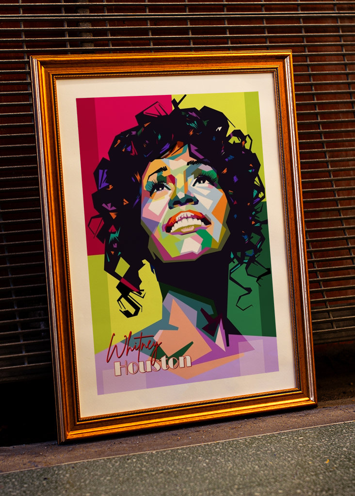 Whitney Houston wpap pop art