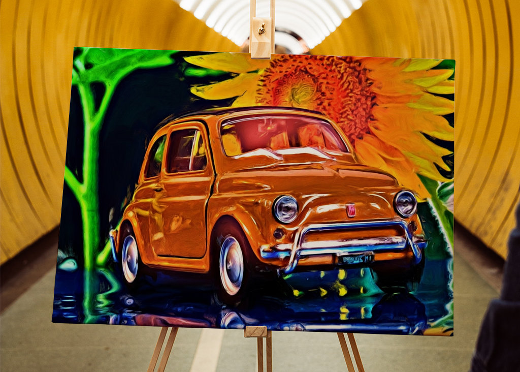 Surrealistické: Fiat 500