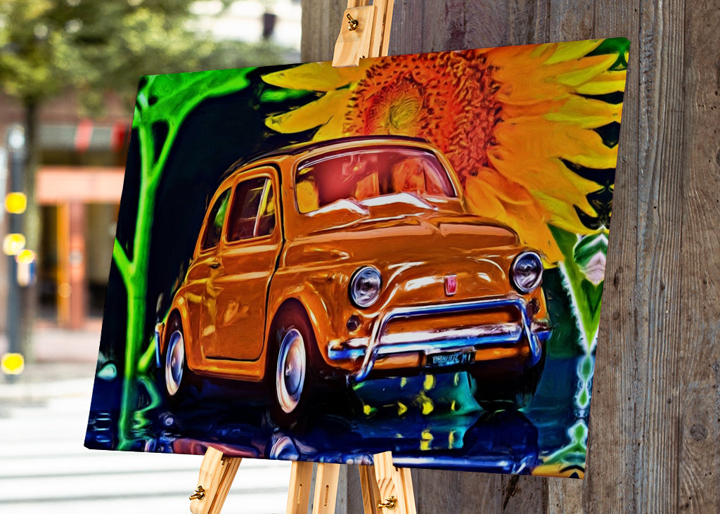 Surrealistické: Fiat 500