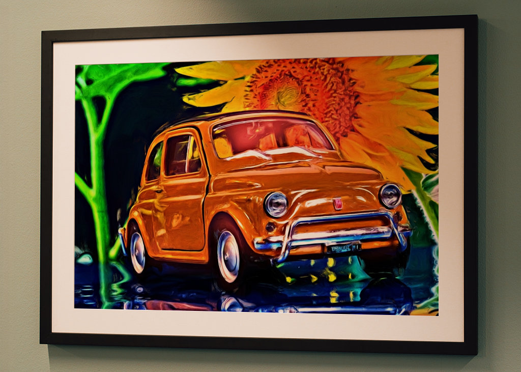 Surrealistické: Fiat 500