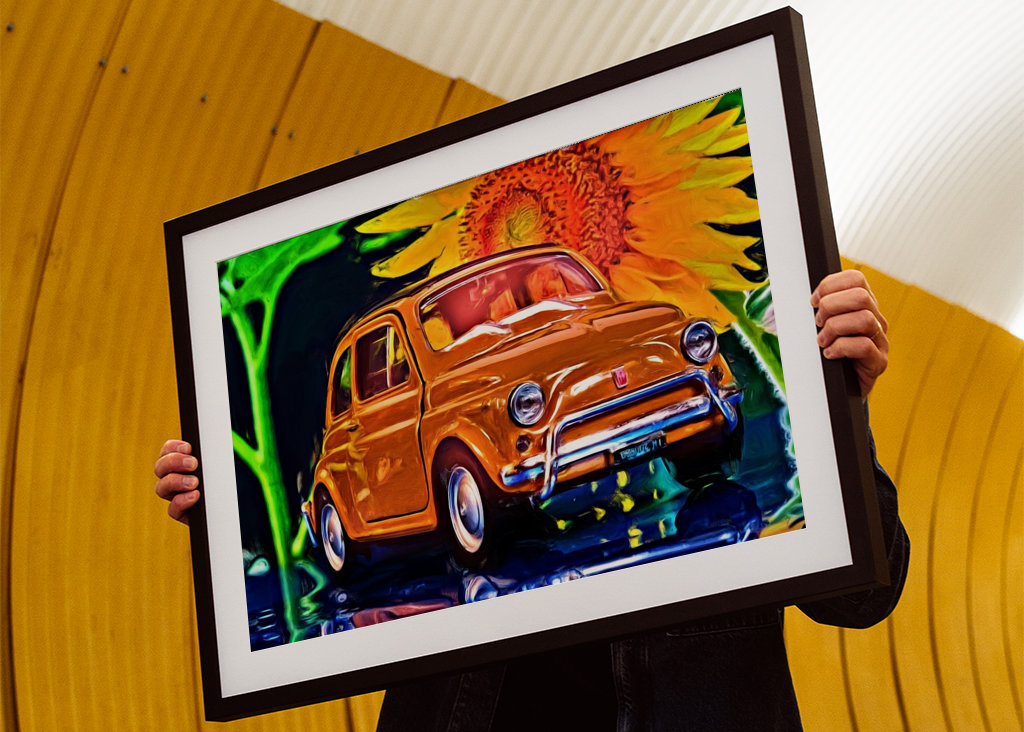 Surrealistické: Fiat 500