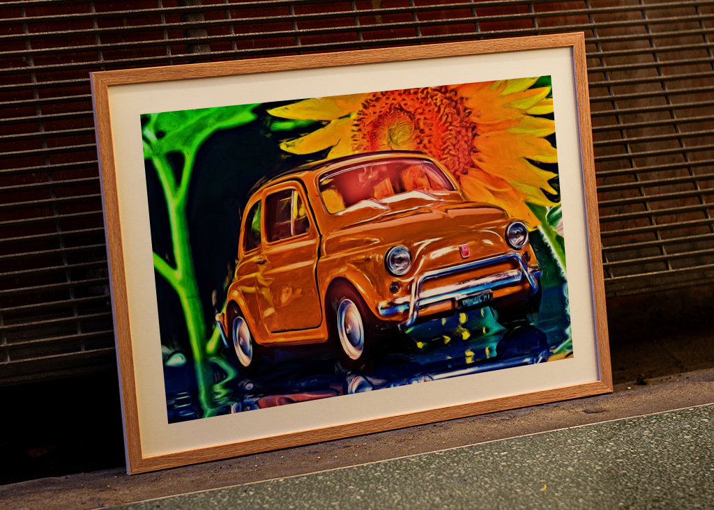 Surrealistické: Fiat 500