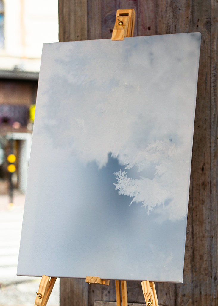 Close up of hoarfrost