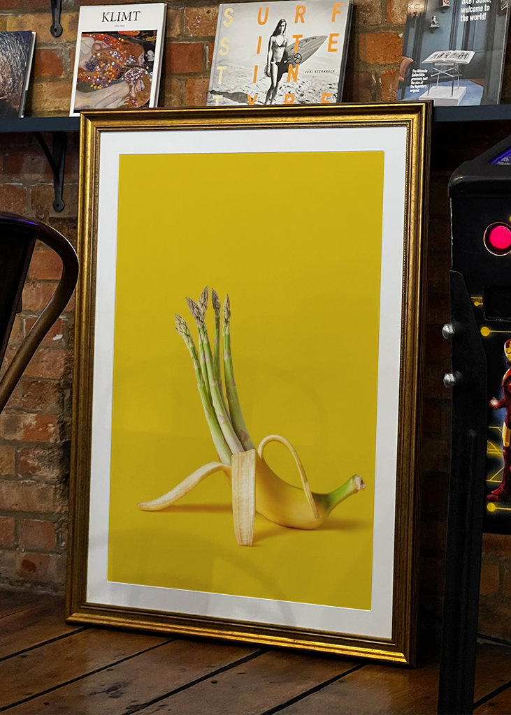 Spargel in der Bananenschale