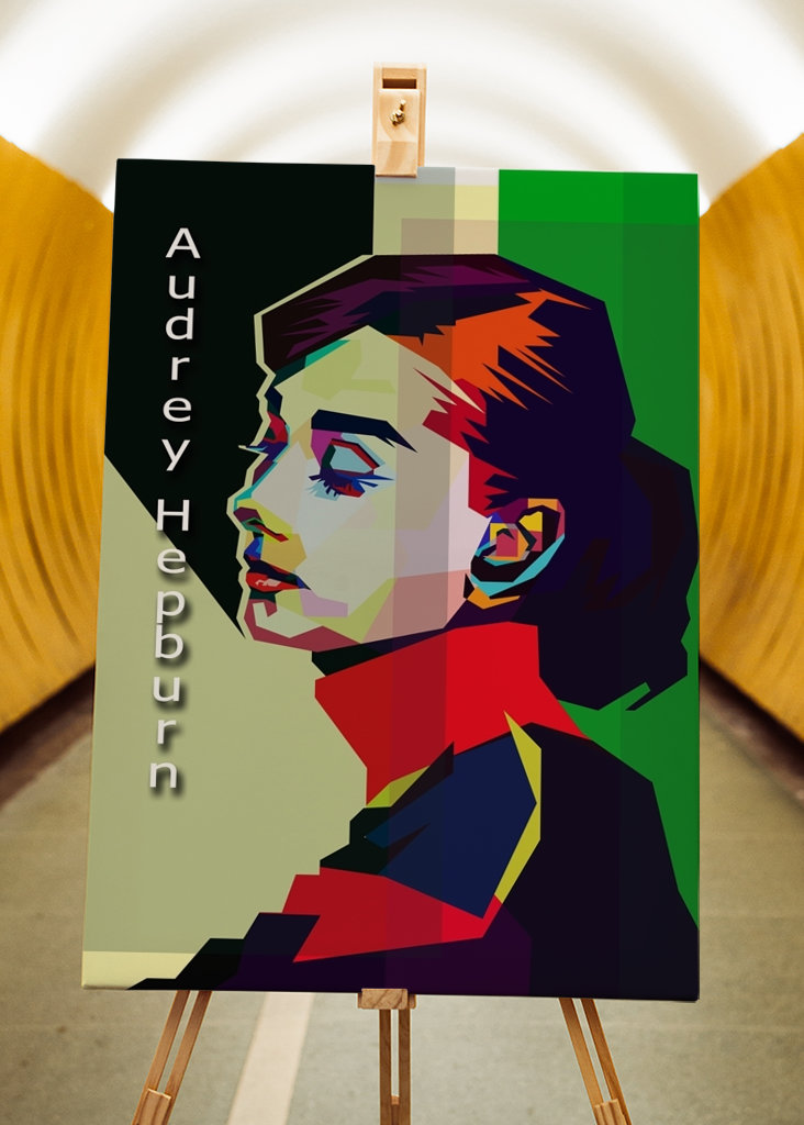 Audrey Hepburn Pop Art WPAP
