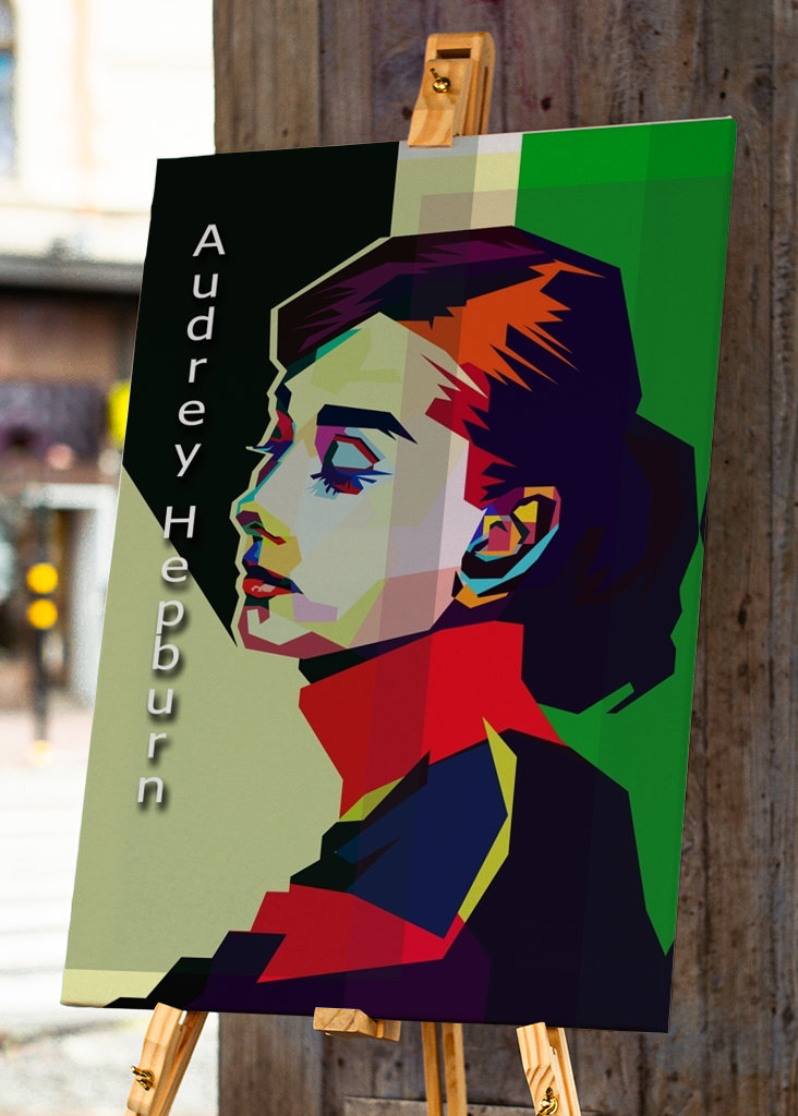 Audrey Hepburn Pop Art WPAP