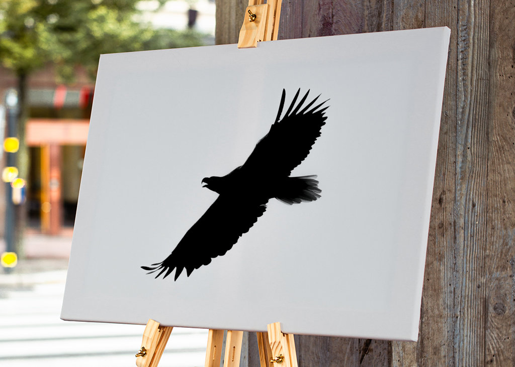 Eagle in silhouette