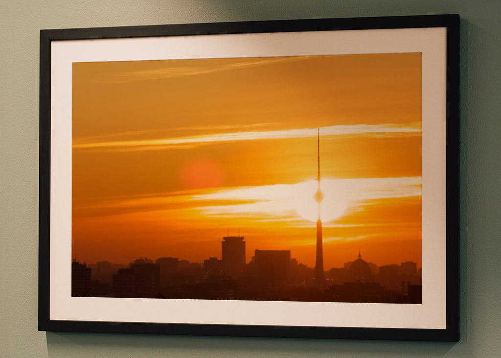 Skyline Amanecer en la ciudad de Berlín 