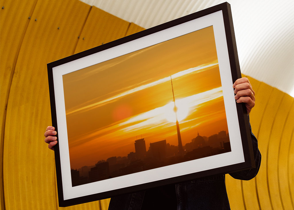 Skyline Amanecer en la ciudad de Berlín 
