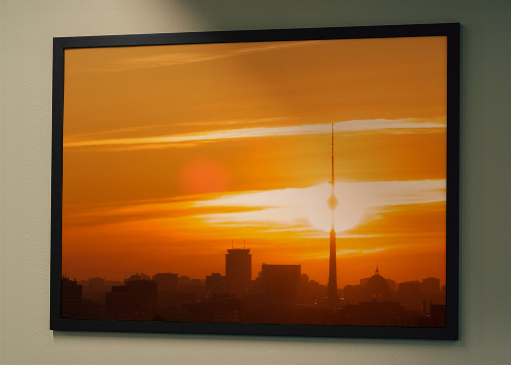 Skyline Amanecer en la ciudad de Berlín 