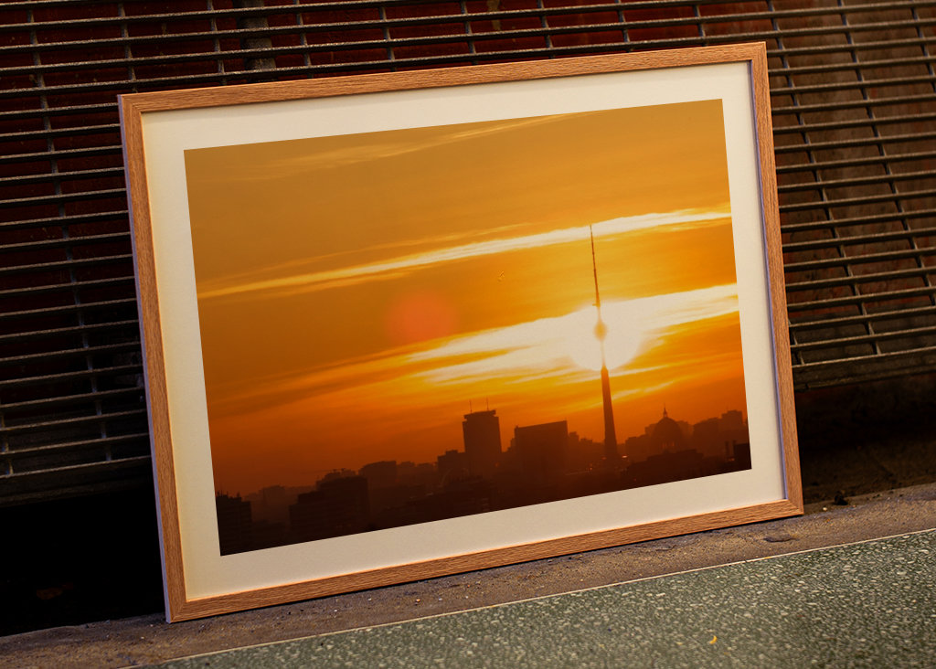 Skyline Amanecer en la ciudad de Berlín 