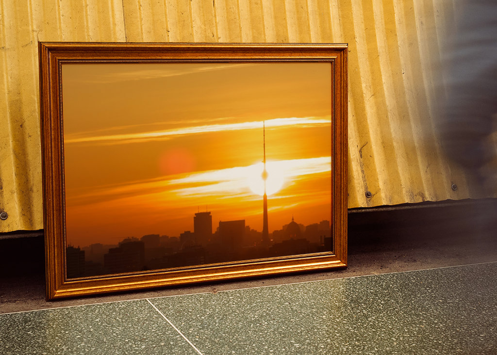 Skyline Amanecer en la ciudad de Berlín 