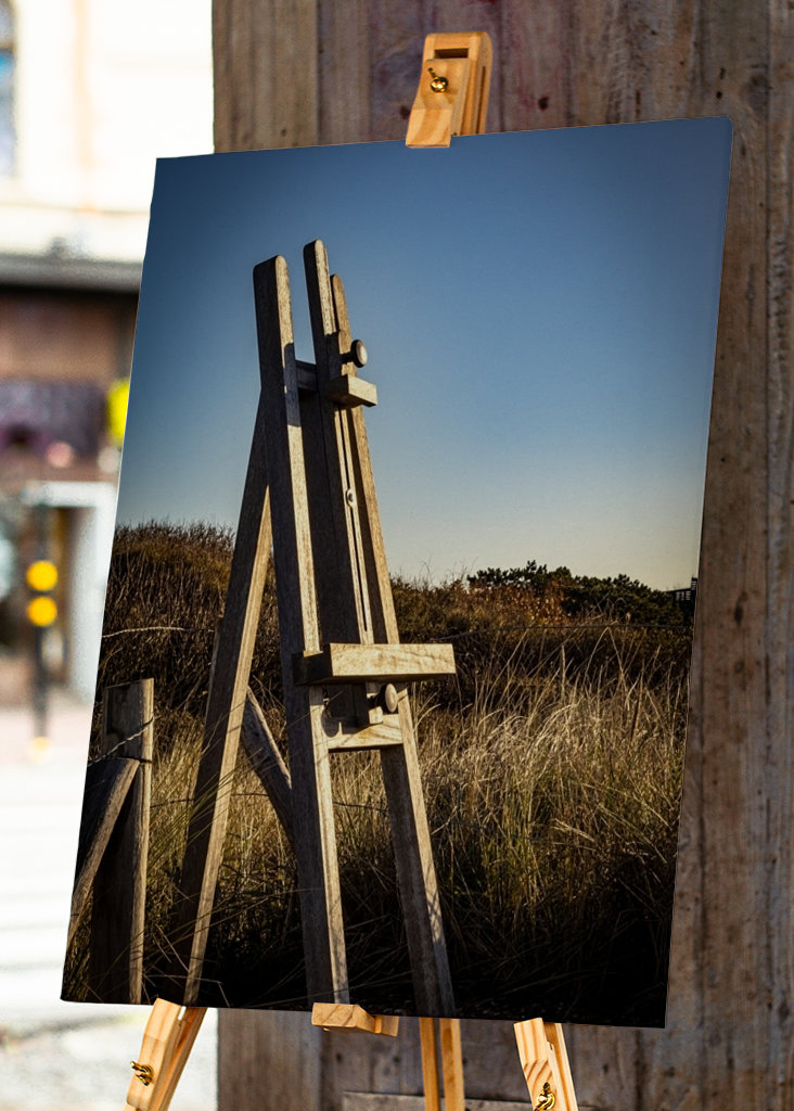 Easel in the dunes