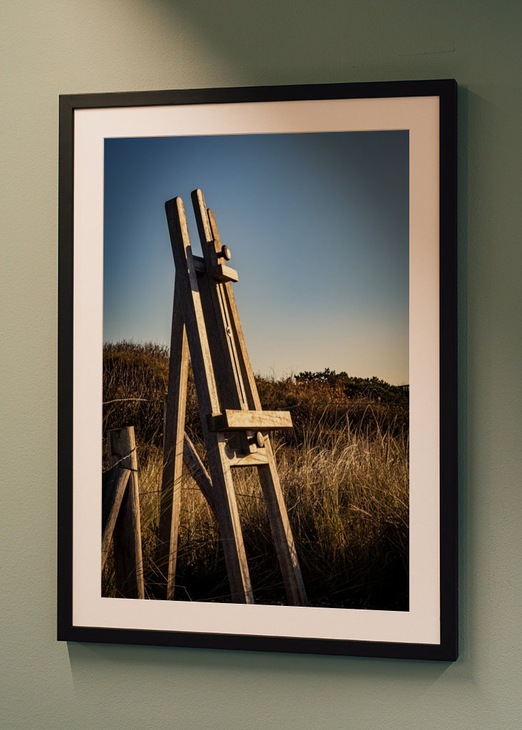 Easel in the dunes