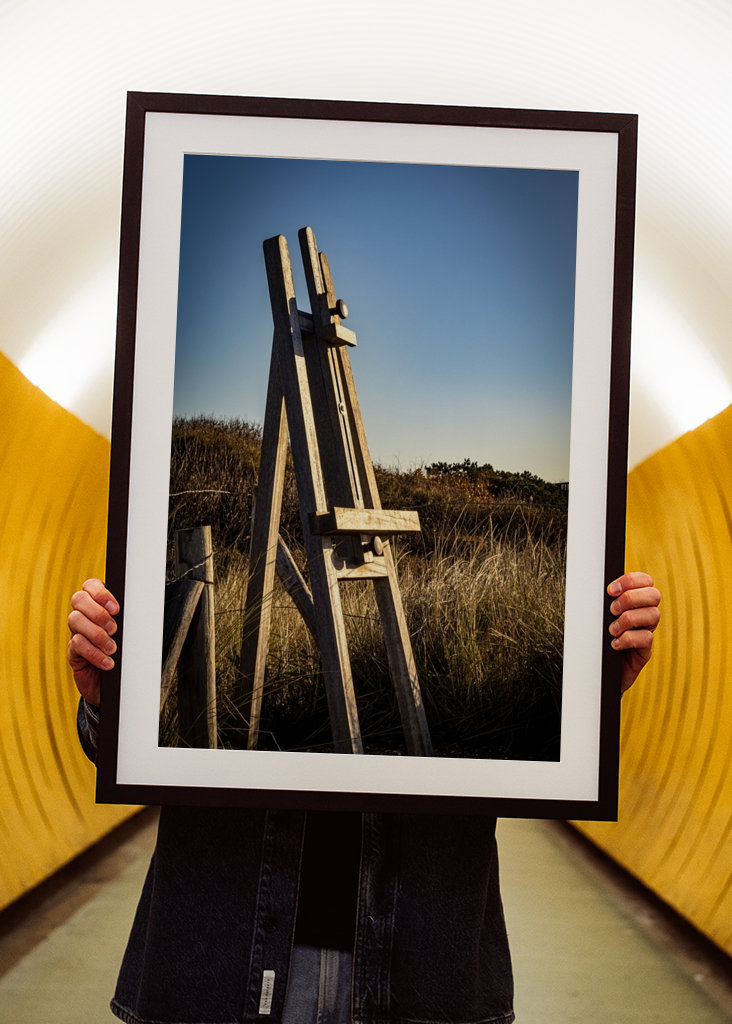 Easel in the dunes