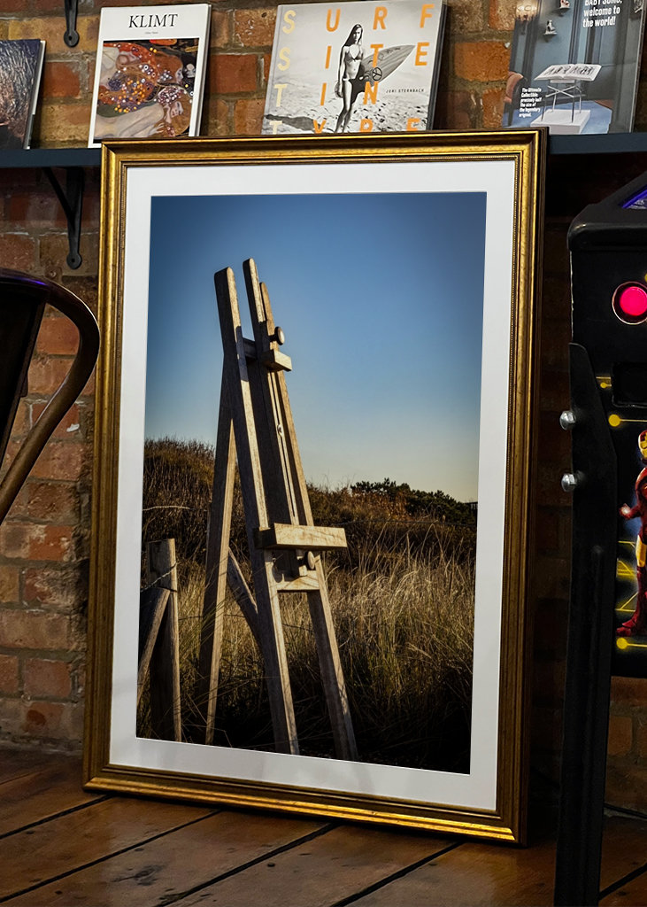 Easel in the dunes
