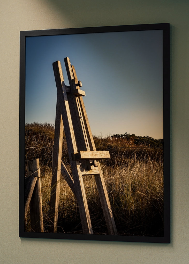 Easel in the dunes