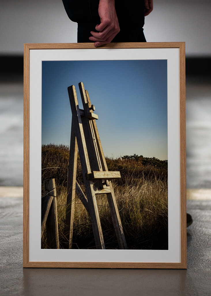 Easel in the dunes