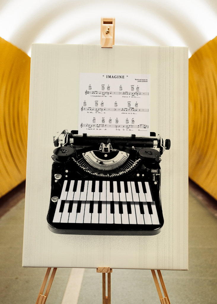 Stellen Sie sich eine Schreibmaschine vor