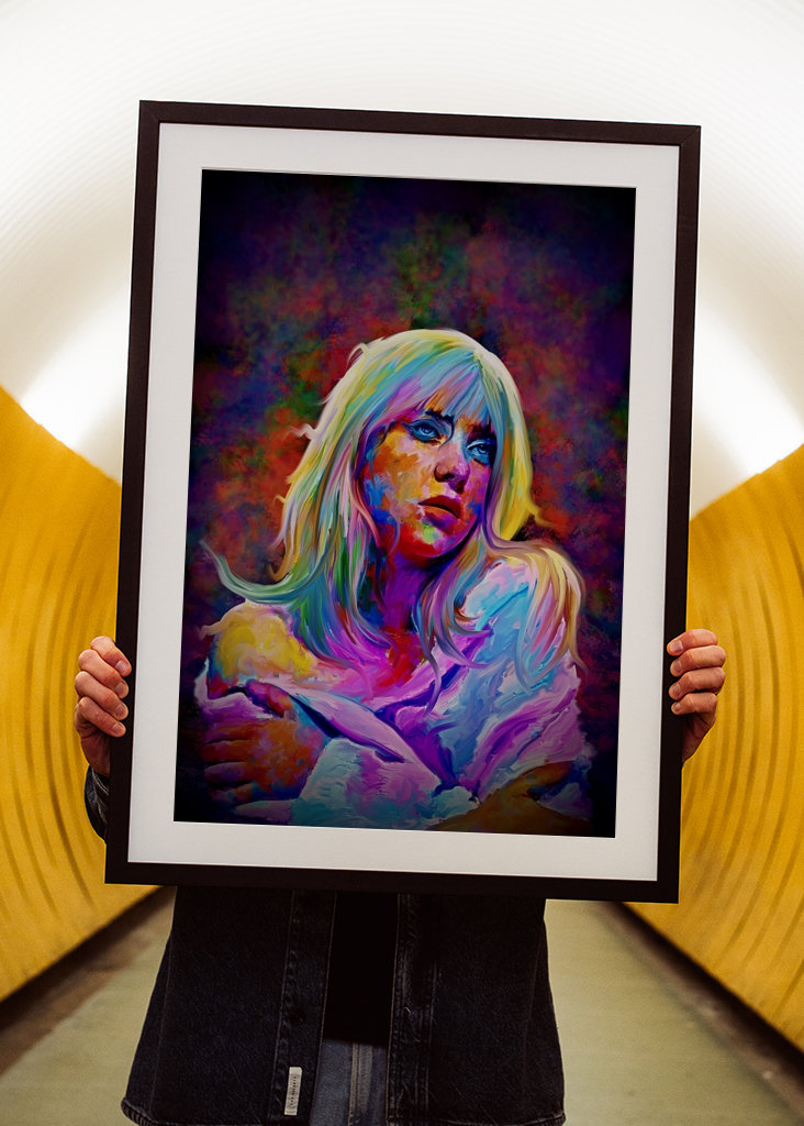 Billie Eilish style pop art