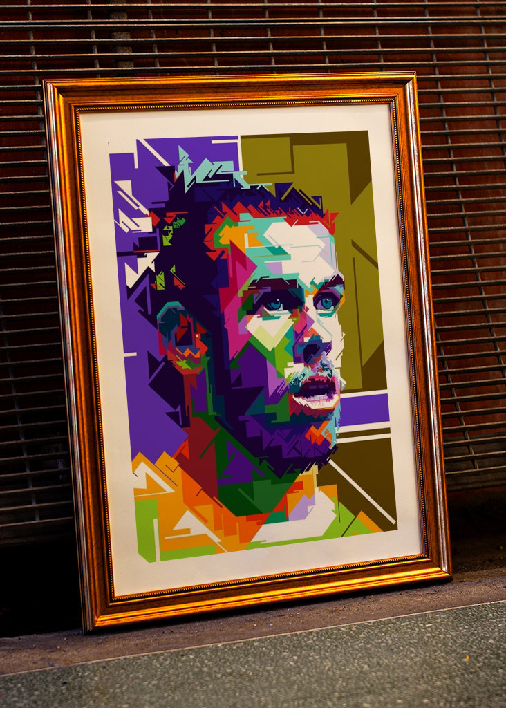 Arte pop wpap estilo Gareth Bale