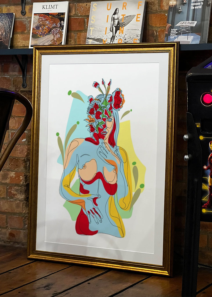 beautifull sexy jente linje kunst