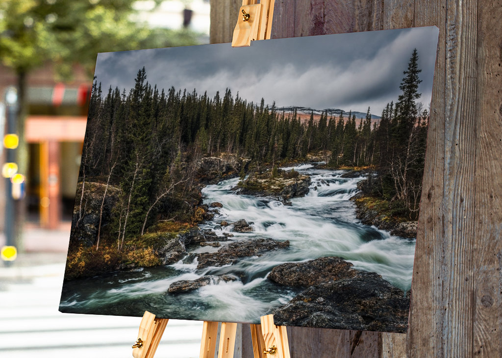 Paesaggio fluviale in Svezia