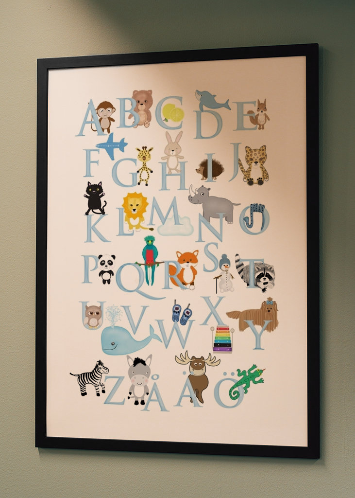 Alphabet in pastel