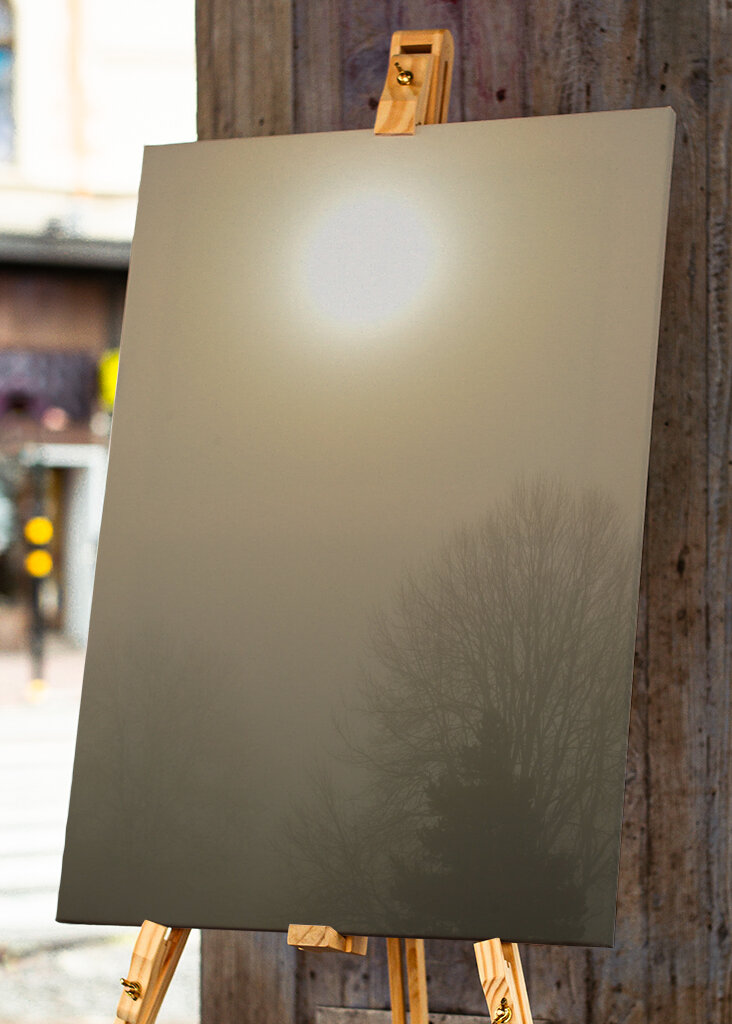 Ville dans le brouillard