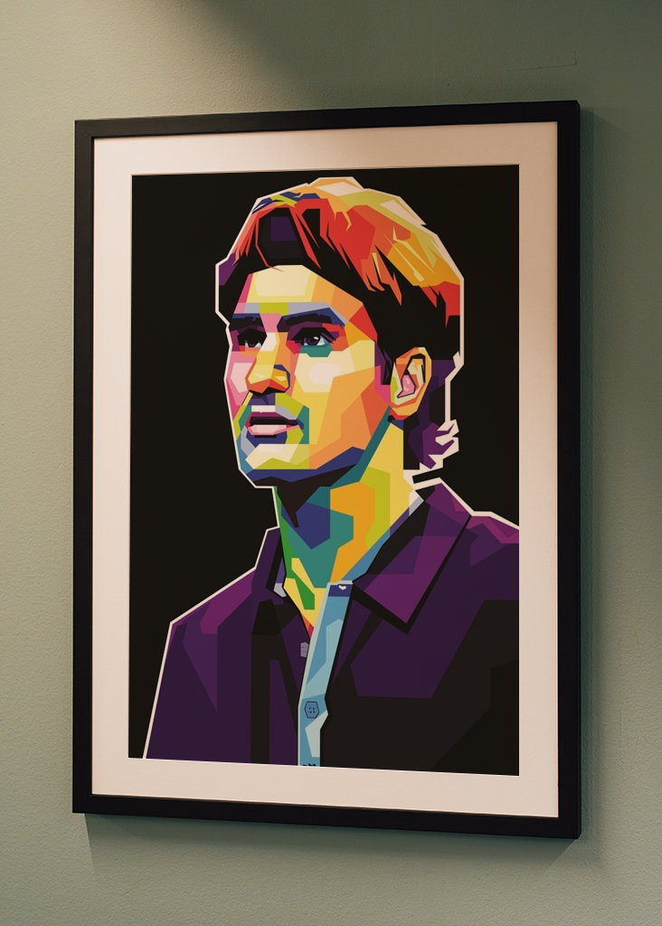 Roger Federer Pop Art