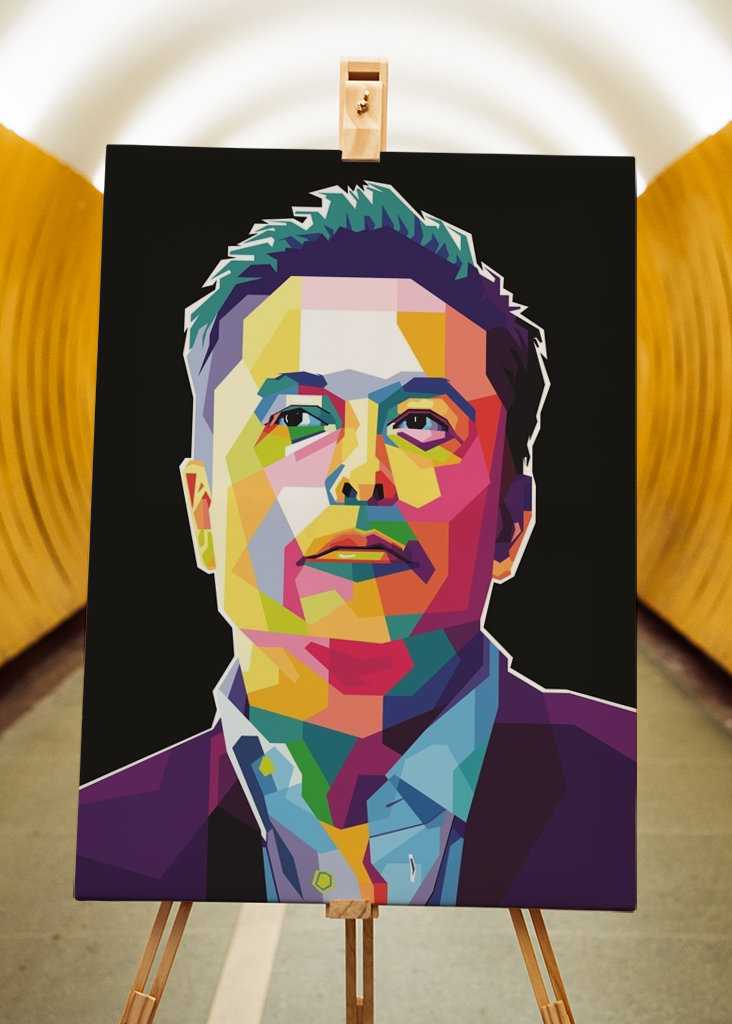 elon musk pop art