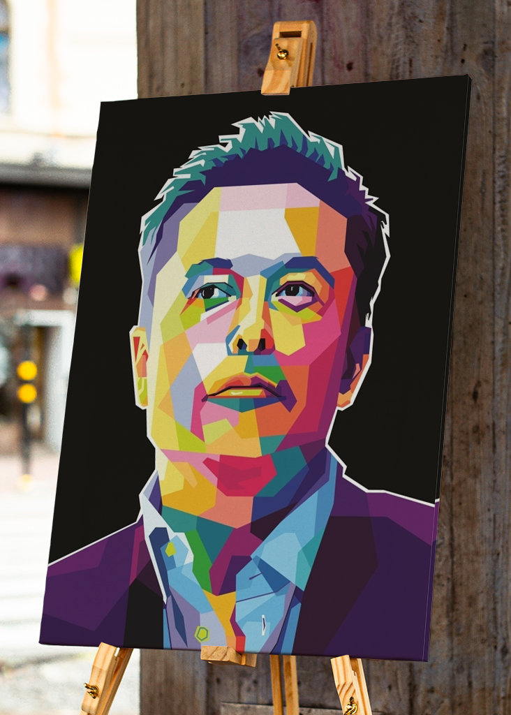 elon musk pop art