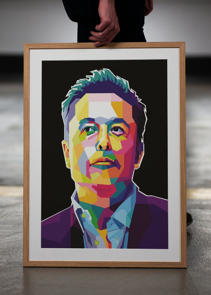 elon musk pop art