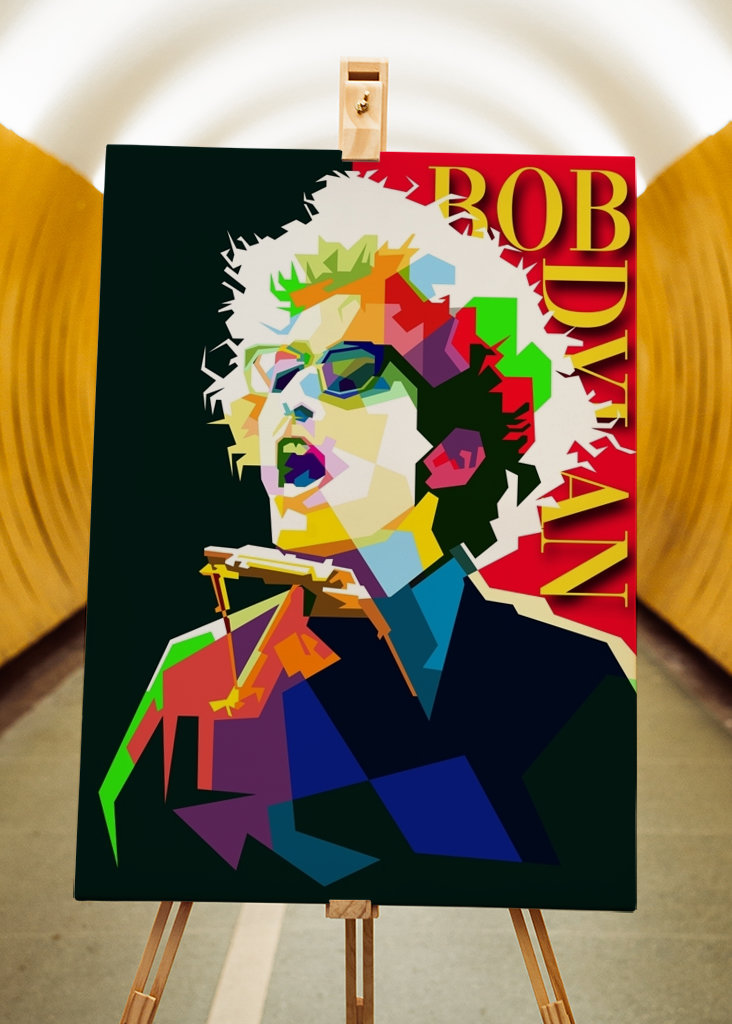 Bob Dylan Pop Art WPAP