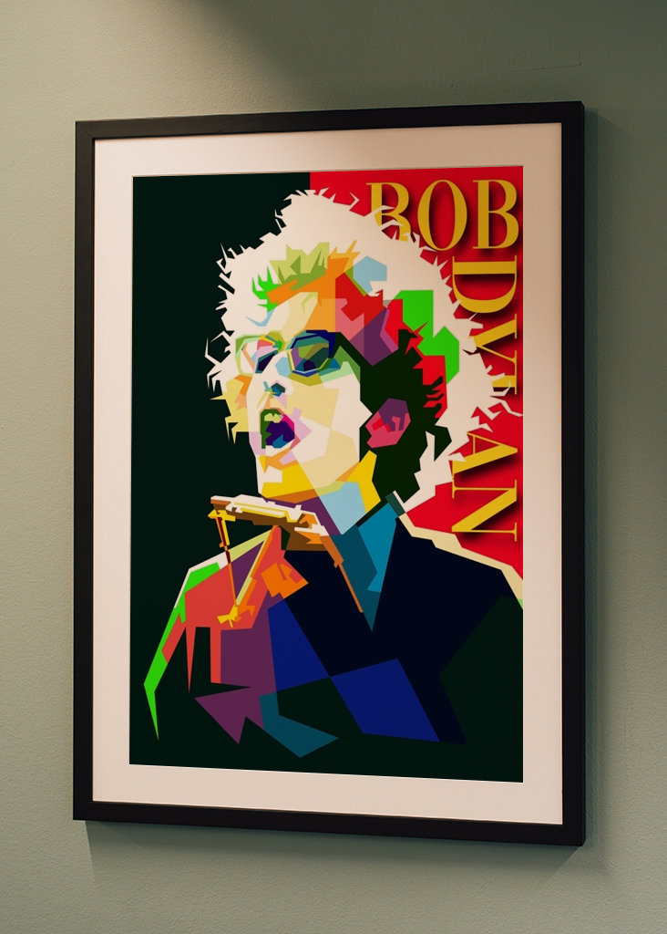 Bob Dylan Pop Art WPAP