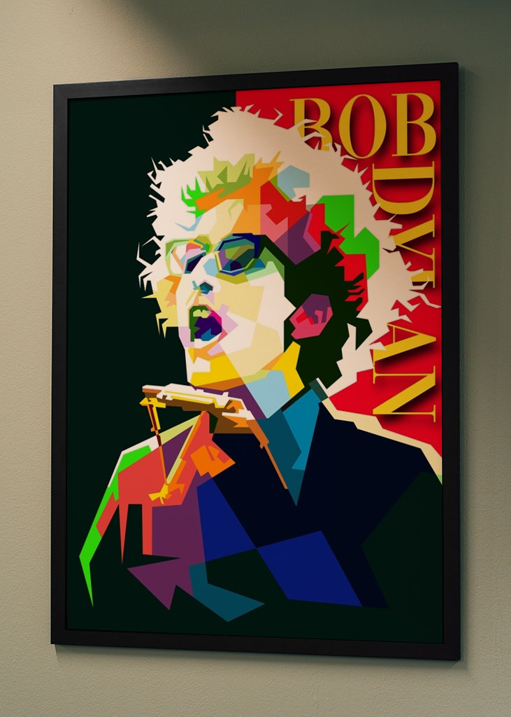 Bob Dylan Pop Art WPAP