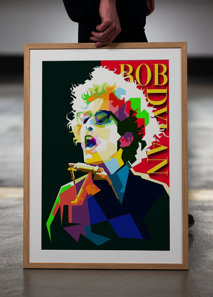 Bob Dylan Pop Art WPAP