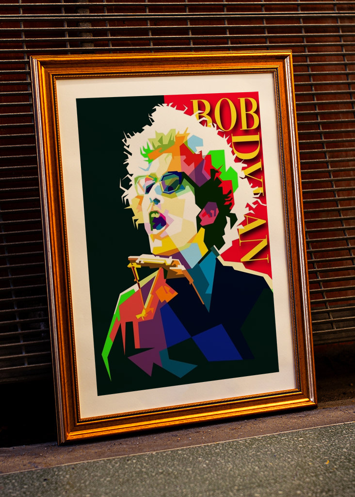 Bob Dylan Pop Art WPAP