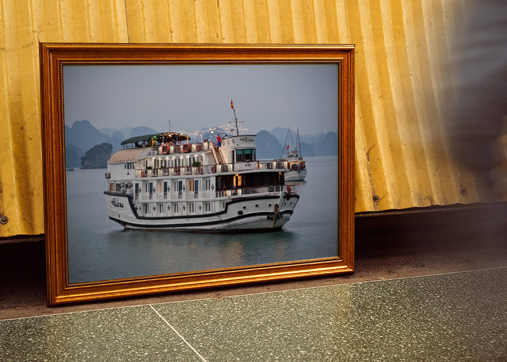 Dschunke in der Halong-Bucht