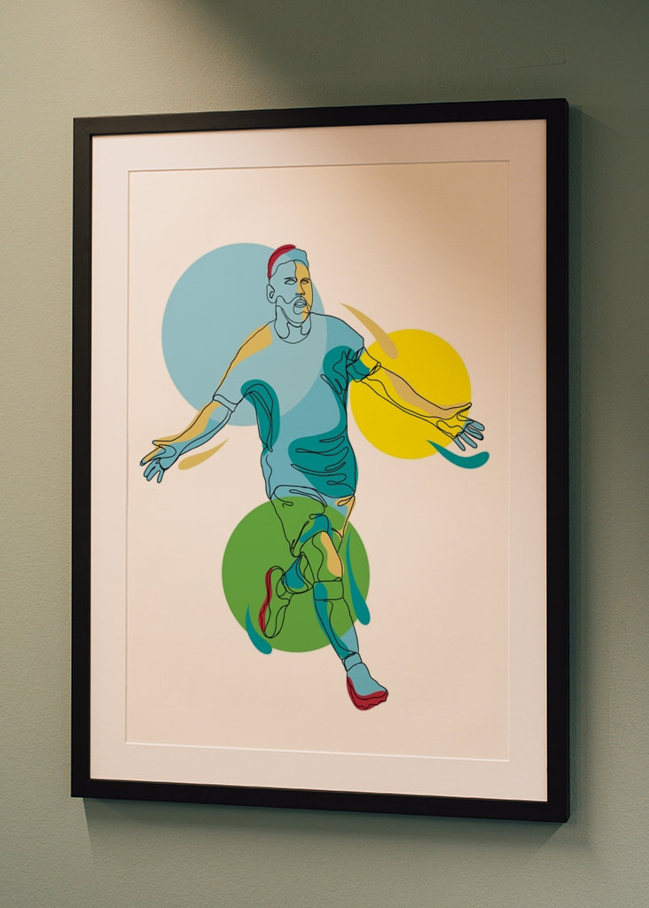 Arte lineal de Lionel Messi