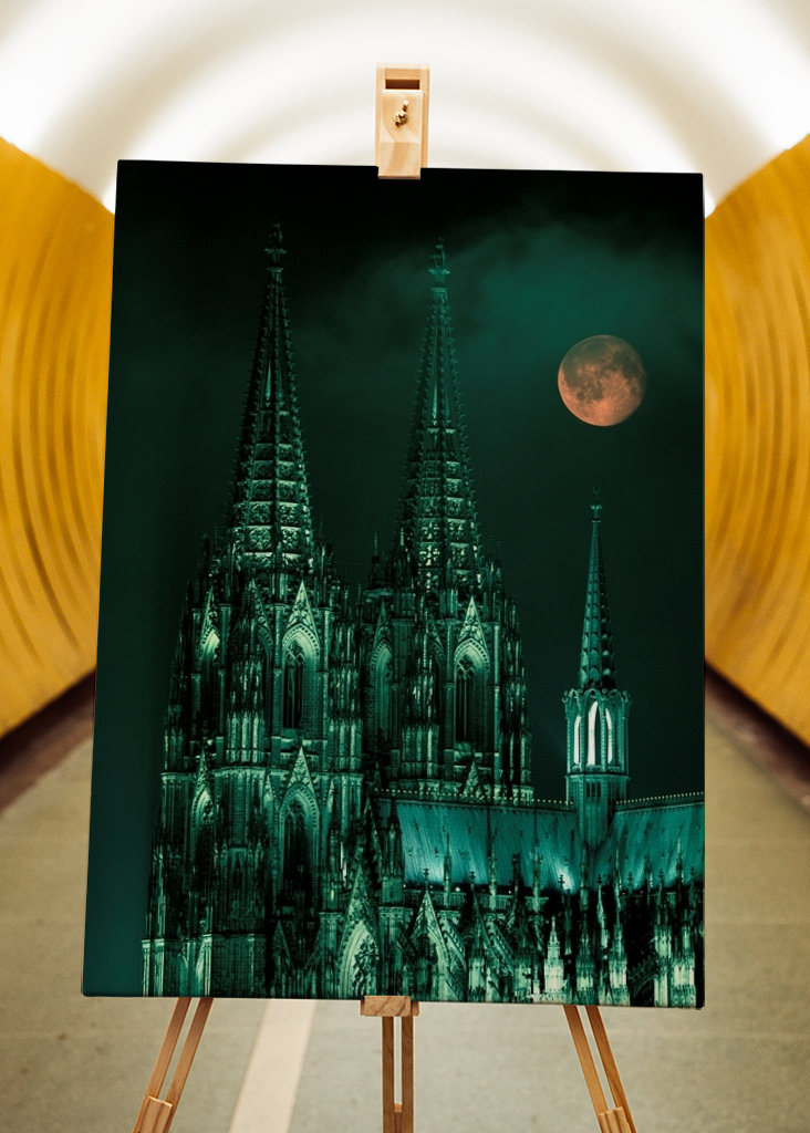 Katedra w Kolonii nocą 