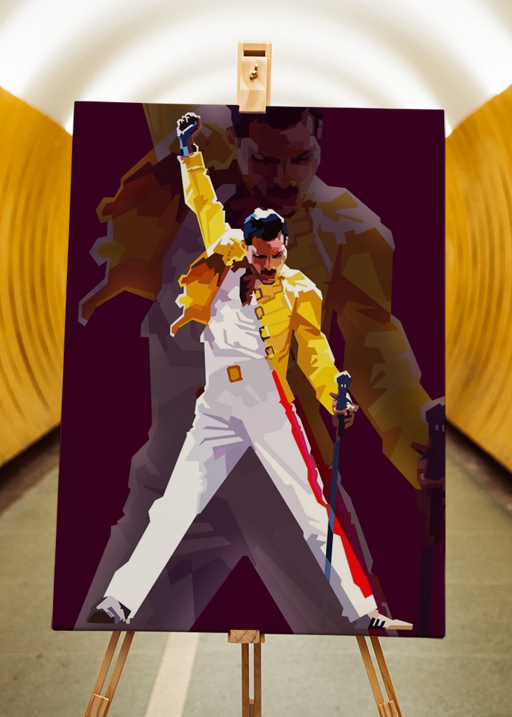 Freddie Mercury Art Retro