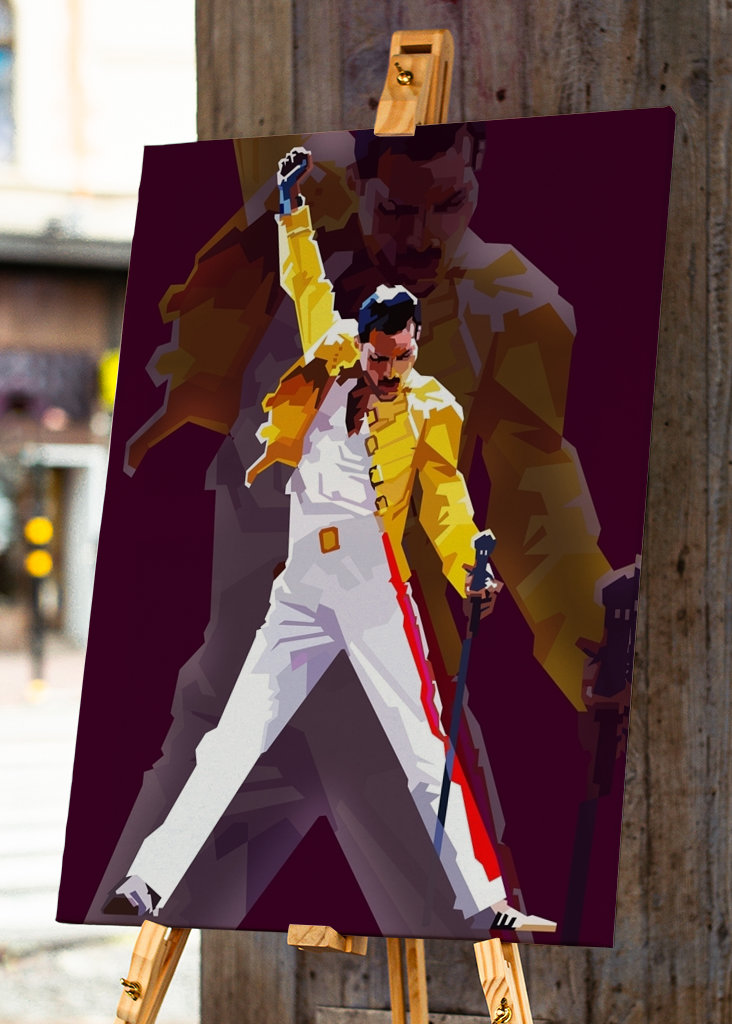 Freddie Mercury Art Retro